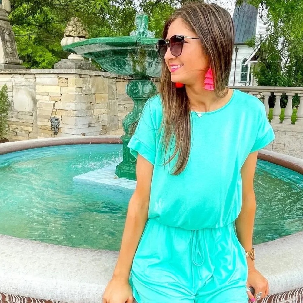 Ocean Breeze Aqua Romper